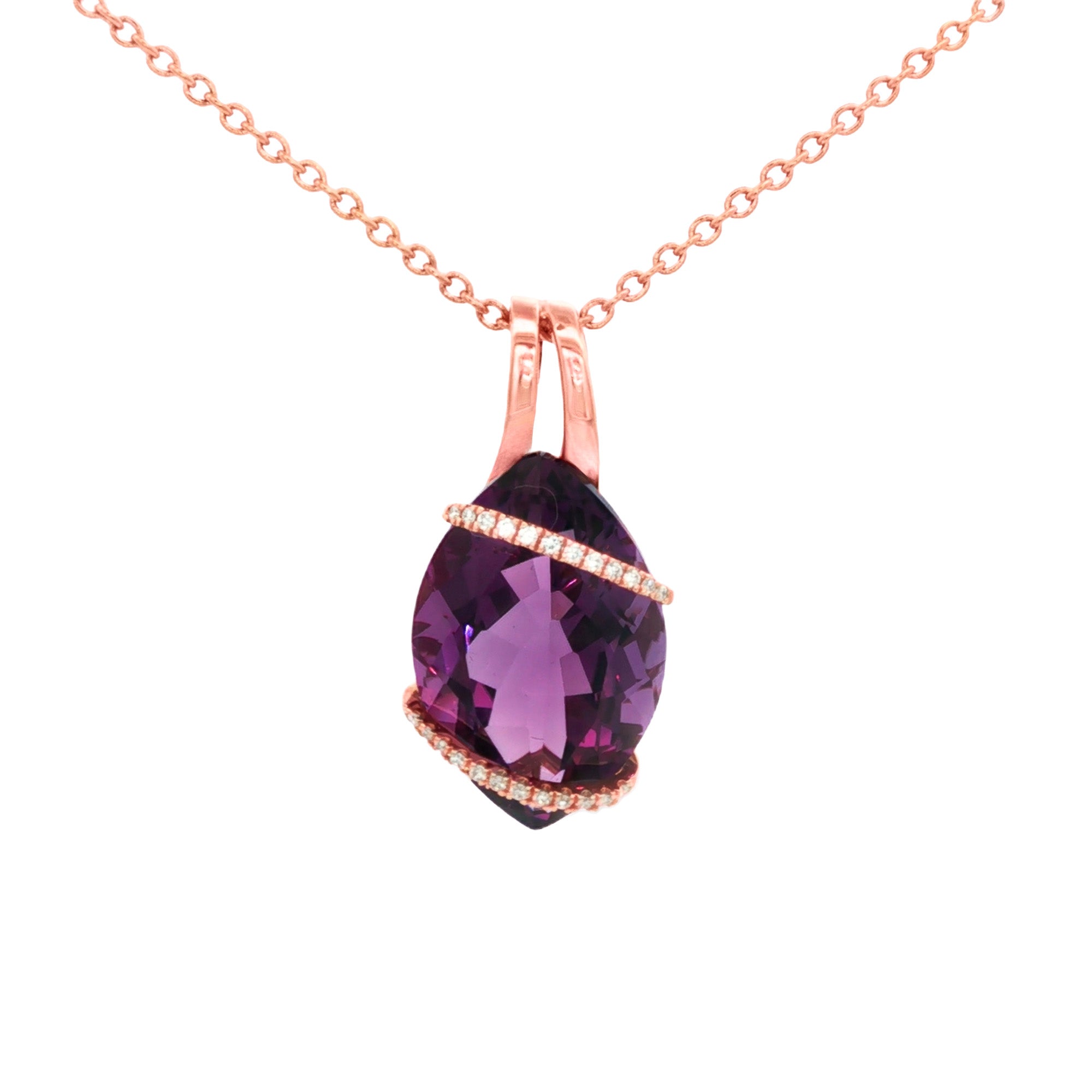 DIJE AMATISTA Y DIAMANTES