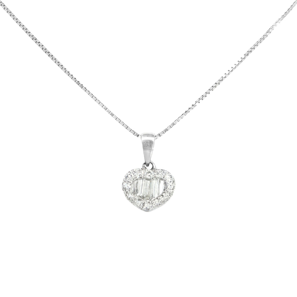 DIJE CORAZÓN CON DIAMANTES