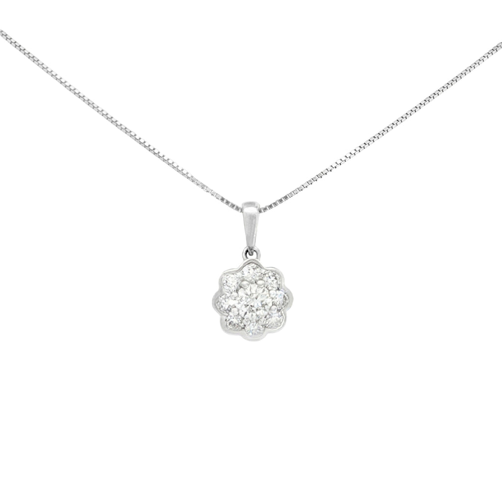 DIJE FLOR CON DIAMANTES