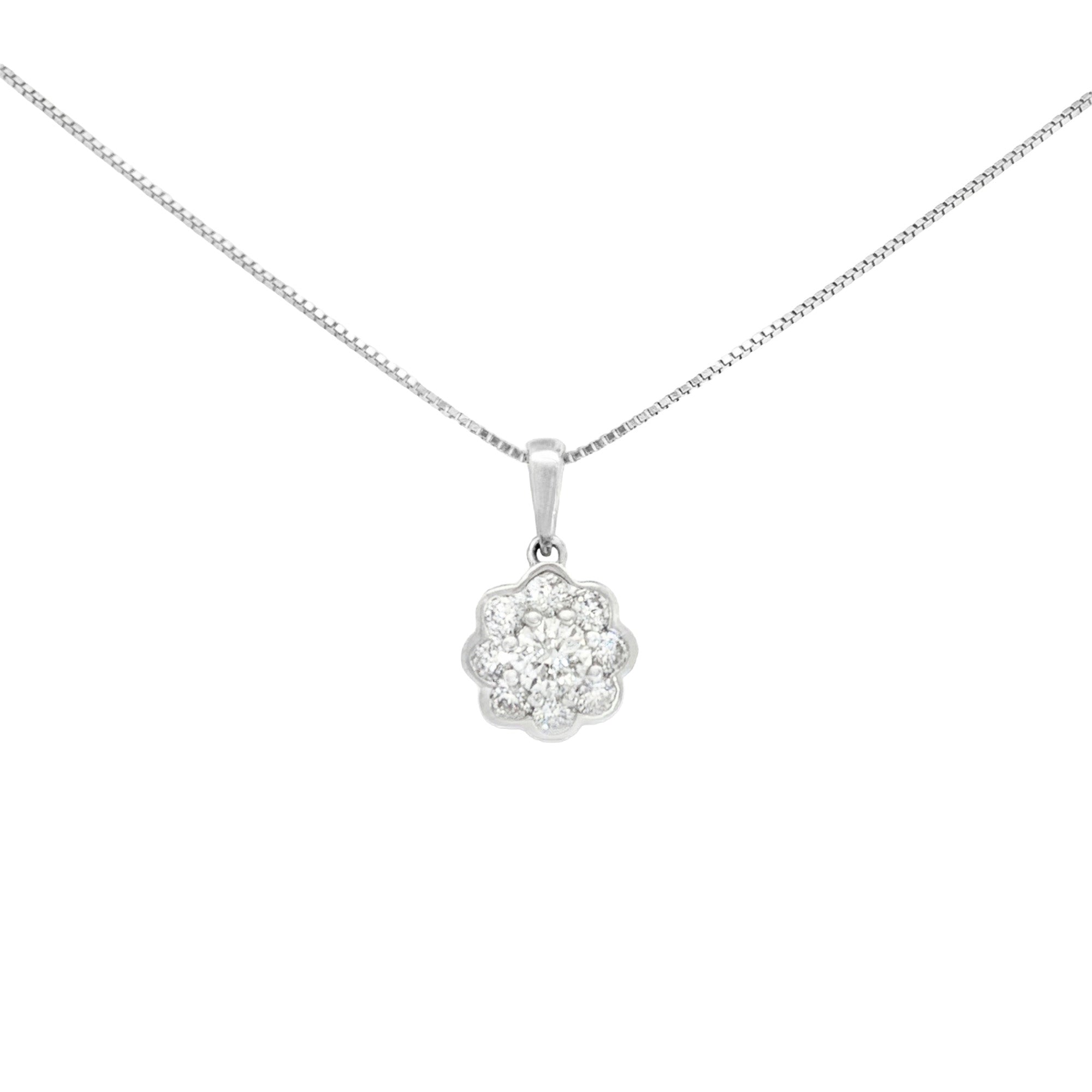 DIJE FLOR CON DIAMANTES