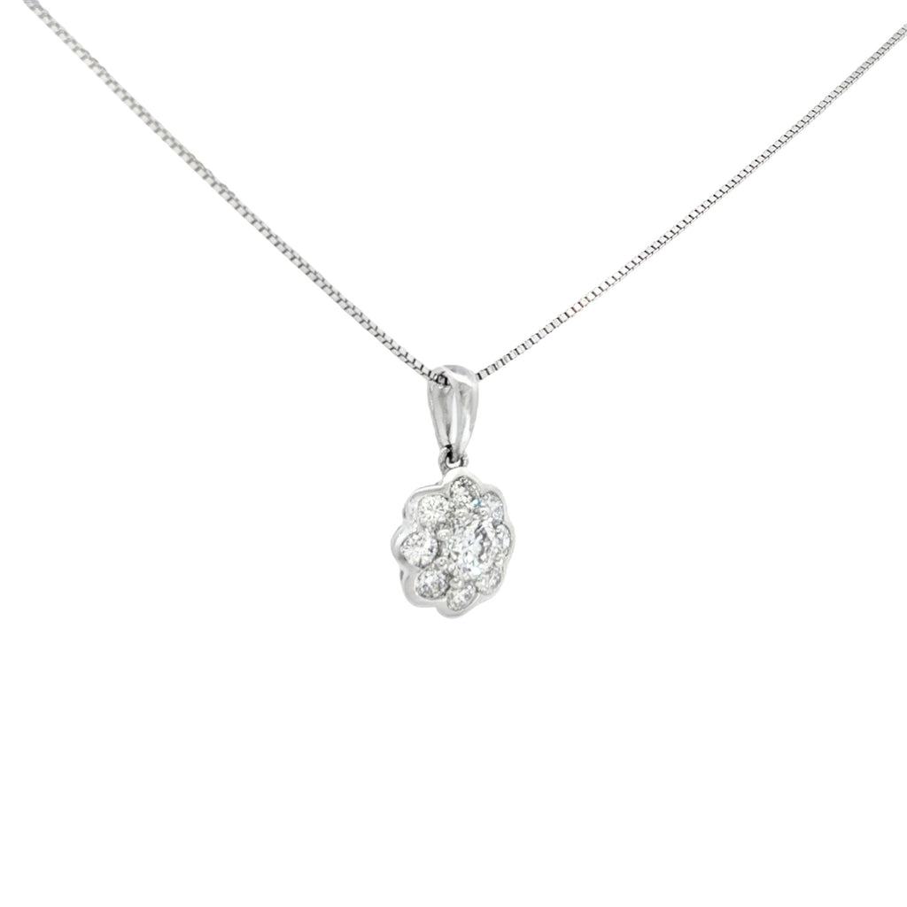 DIJE FLOR CON DIAMANTES