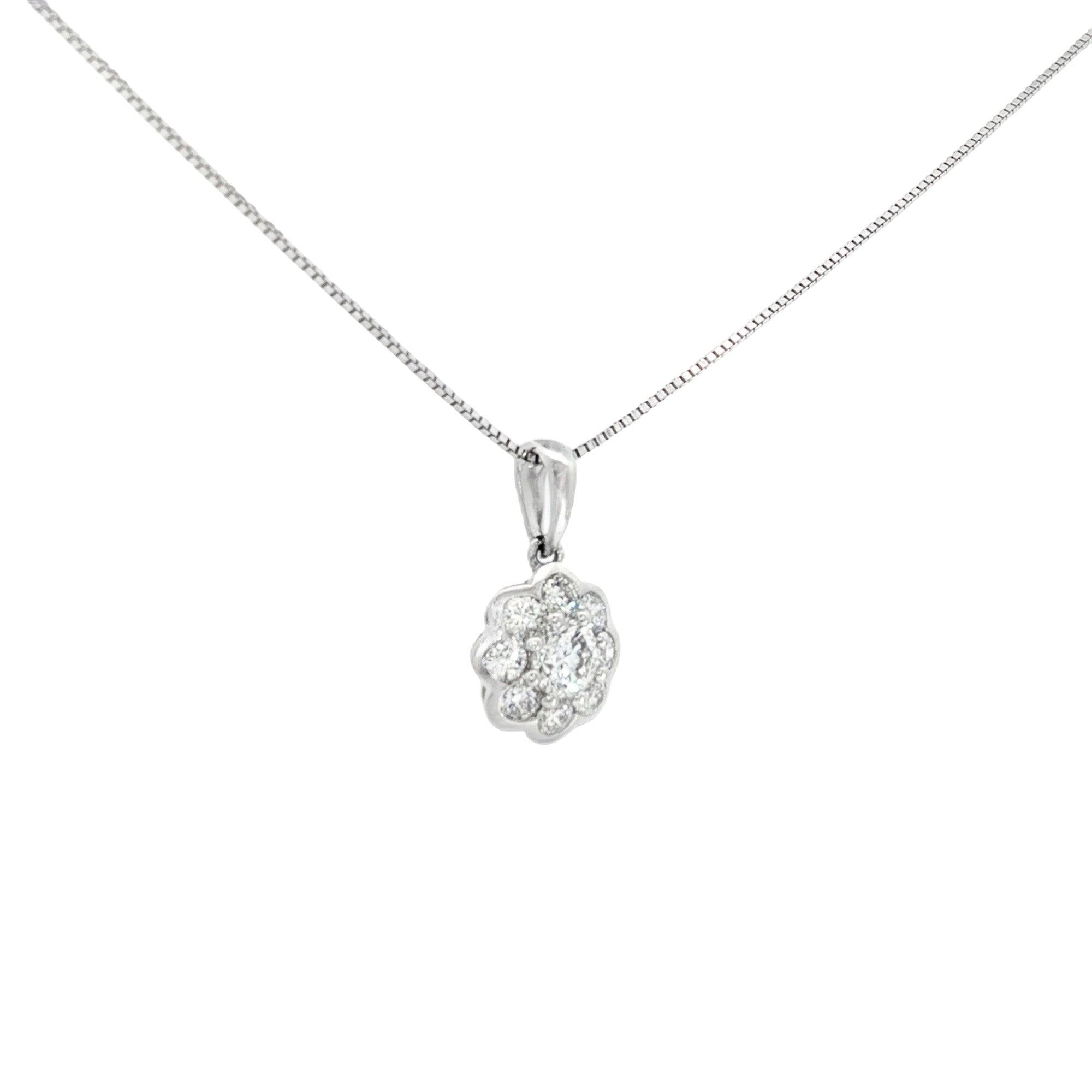 DIJE FLOR CON DIAMANTES