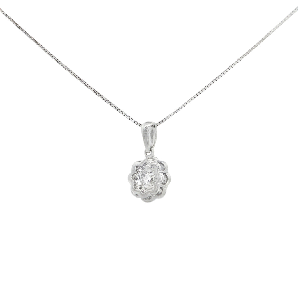 DIJE FLOR CON DIAMANTES