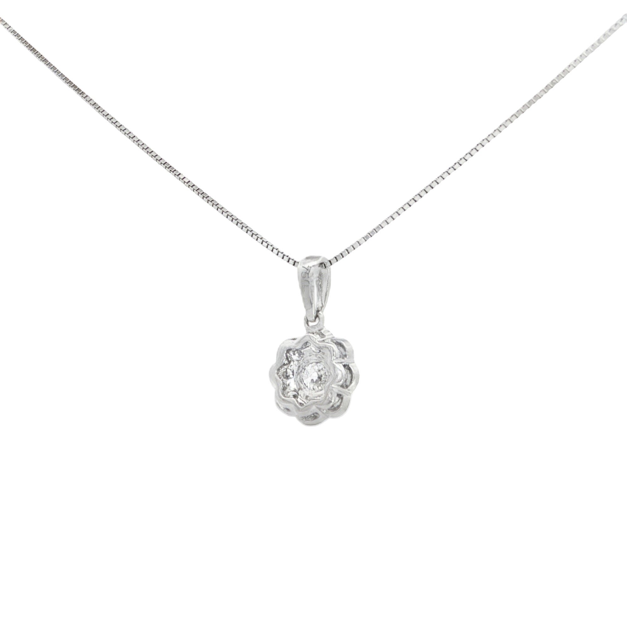 DIJE FLOR CON DIAMANTES