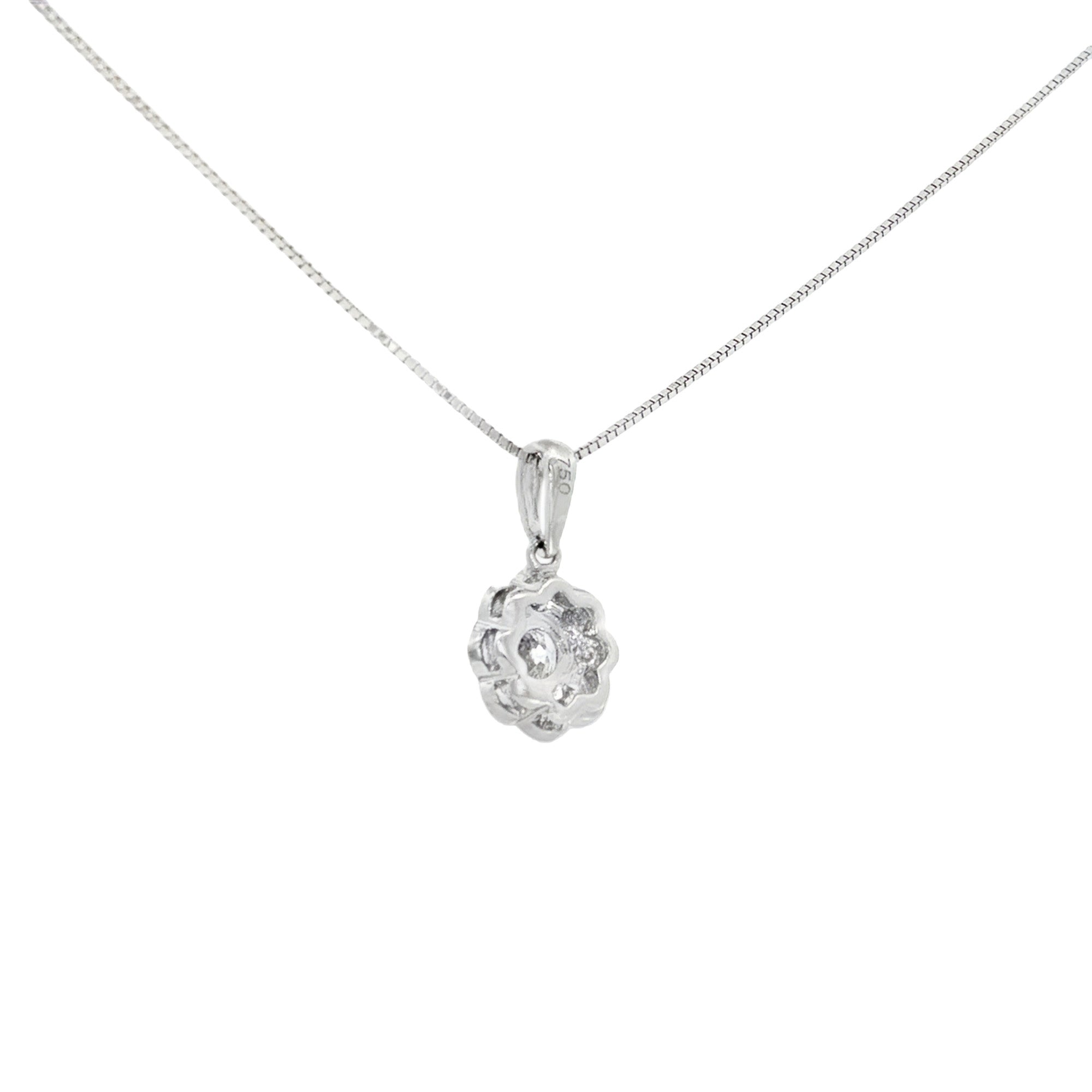 DIJE FLOR CON DIAMANTES