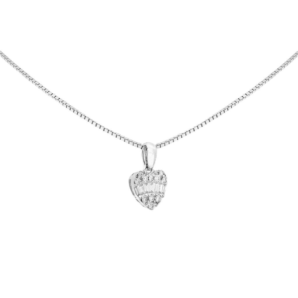 DIJE CORAZÓN CON DIAMANTES