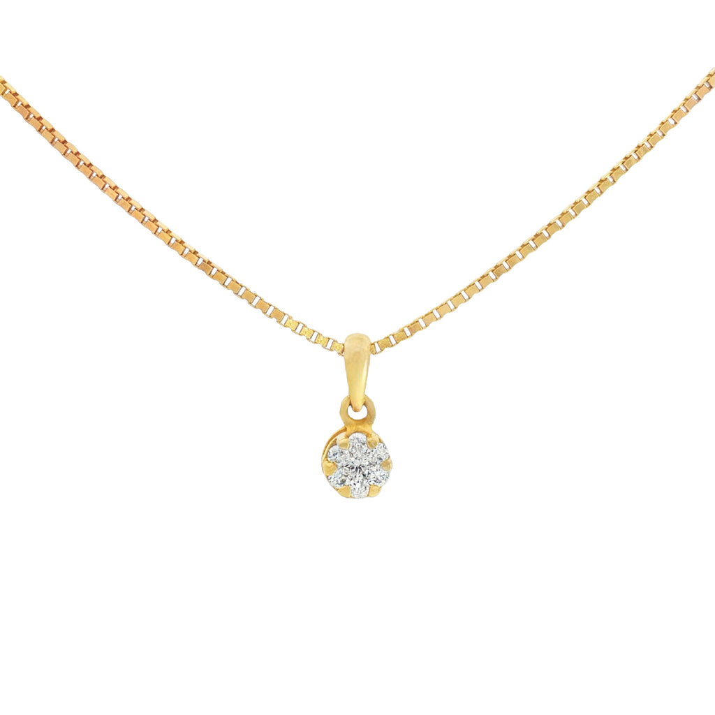 DIJE FLOR CON DIAMANTES