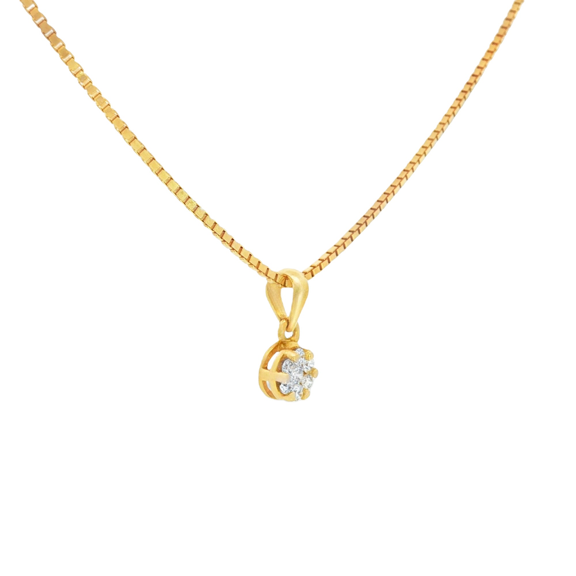 DIJE FLOR CON DIAMANTES
