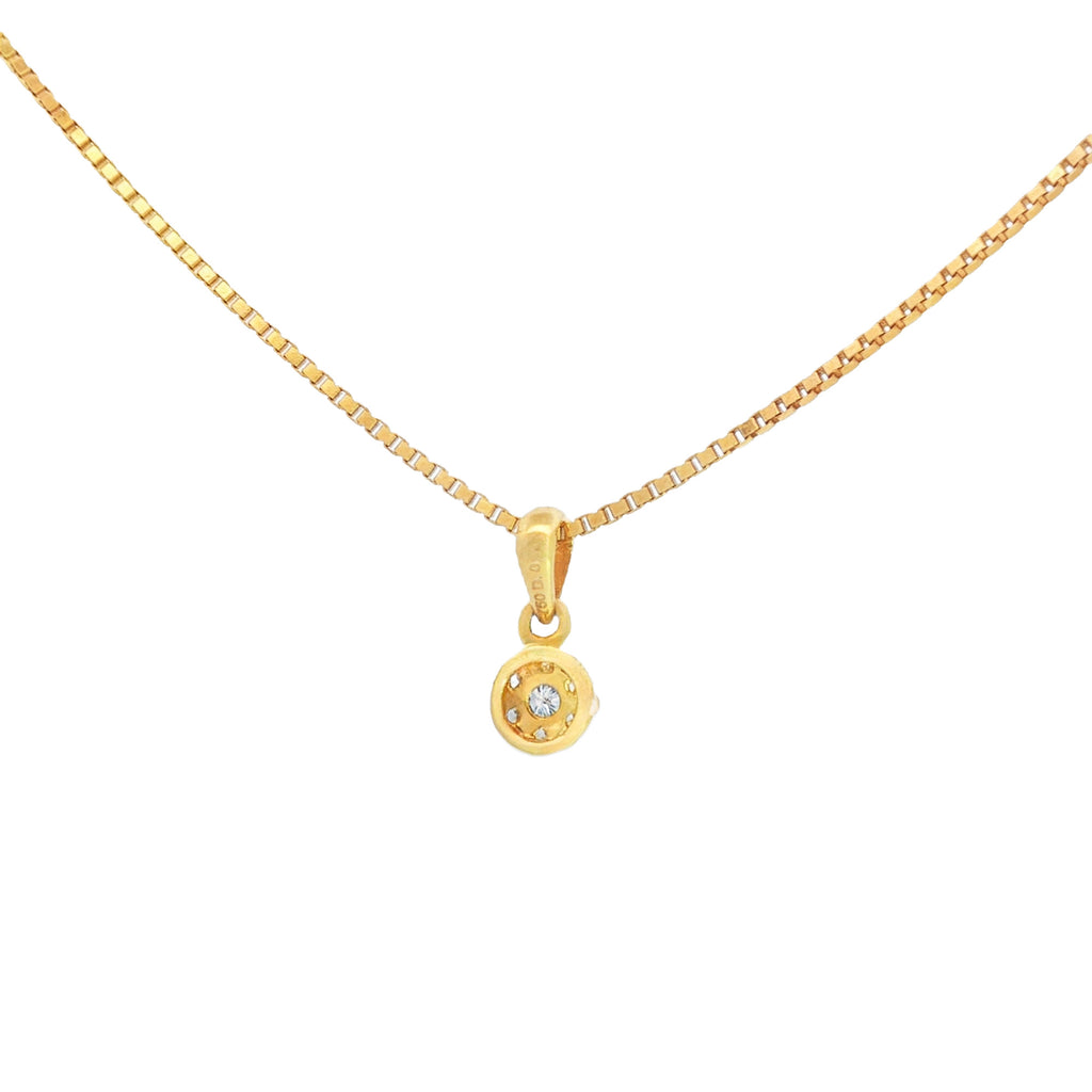 DIJE FLOR CON DIAMANTES
