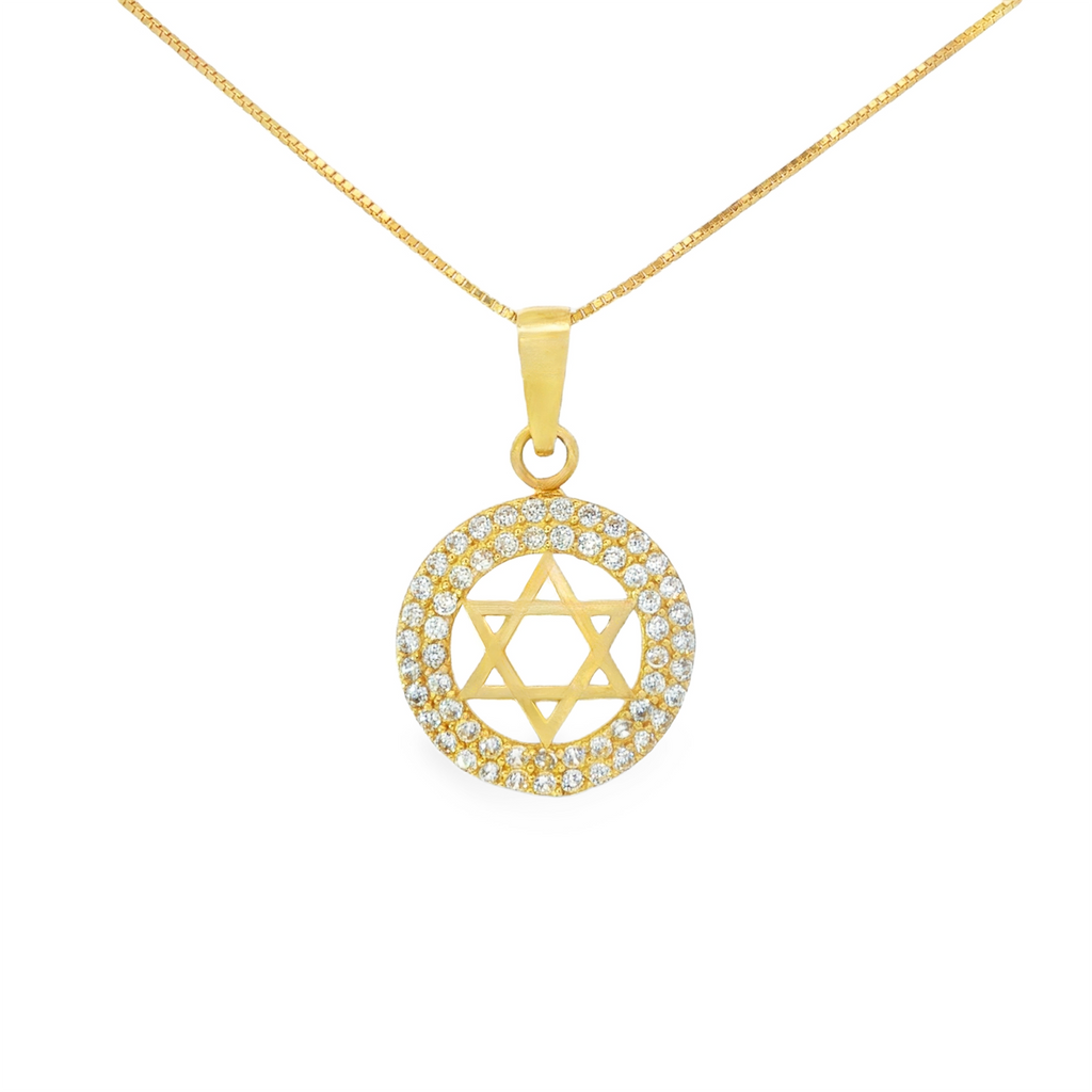 DIJE ESTRELLA DE DAVID ZIRCONES