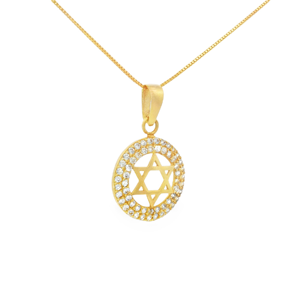 DIJE ESTRELLA DE DAVID ZIRCONES