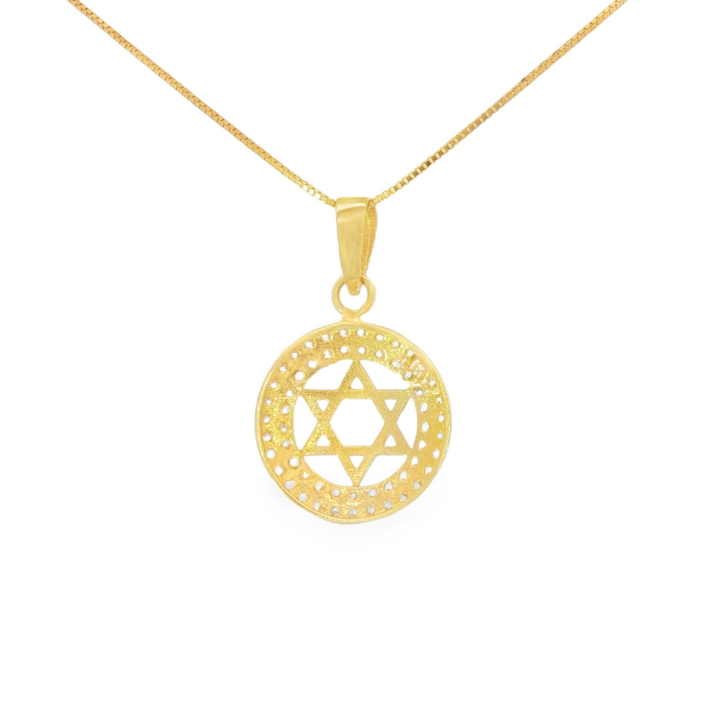 DIJE ESTRELLA DE DAVID ZIRCONES