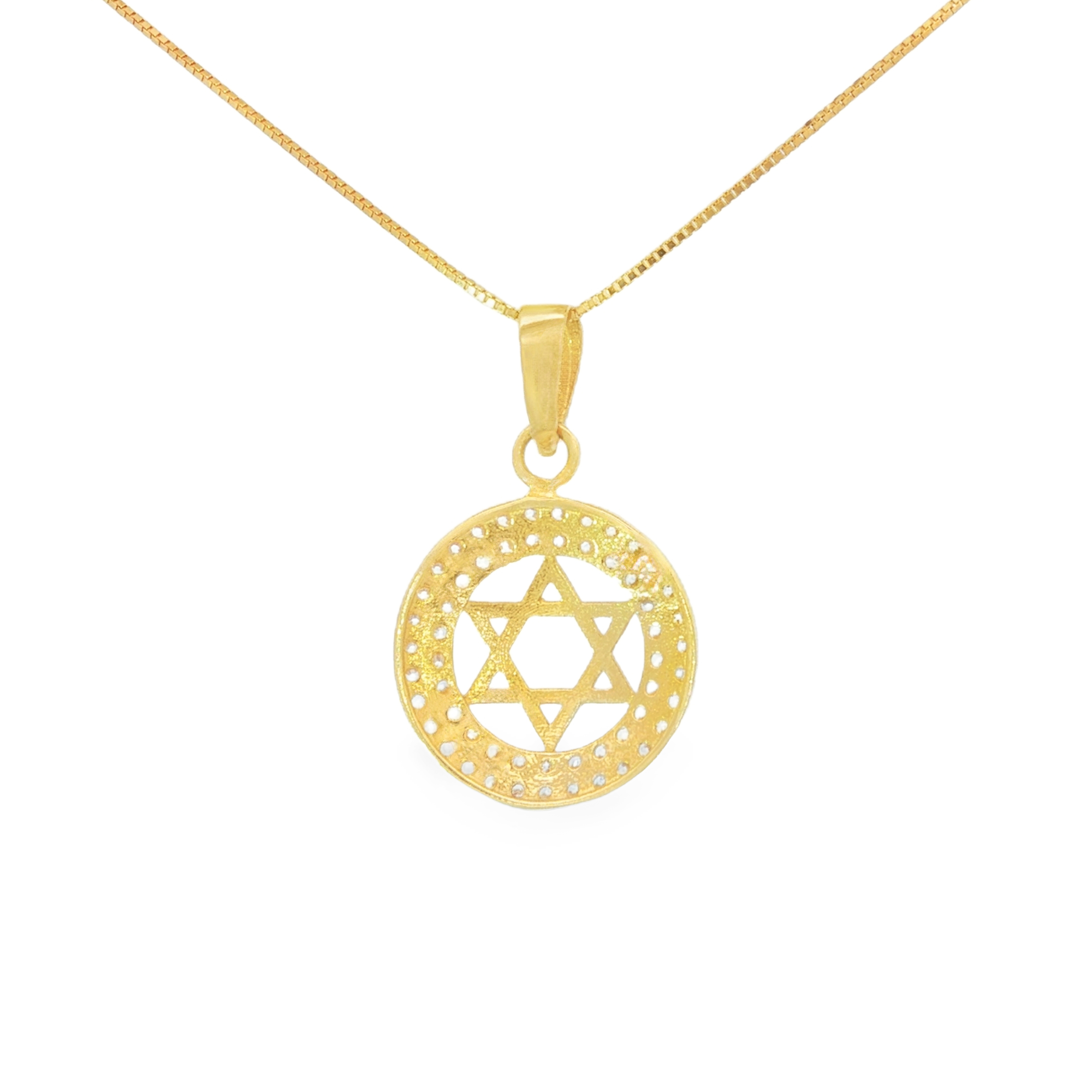 DIJE ESTRELLA DE DAVID ZIRCONES