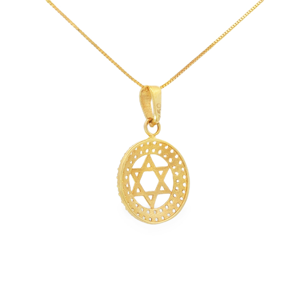 DIJE ESTRELLA DE DAVID ZIRCONES