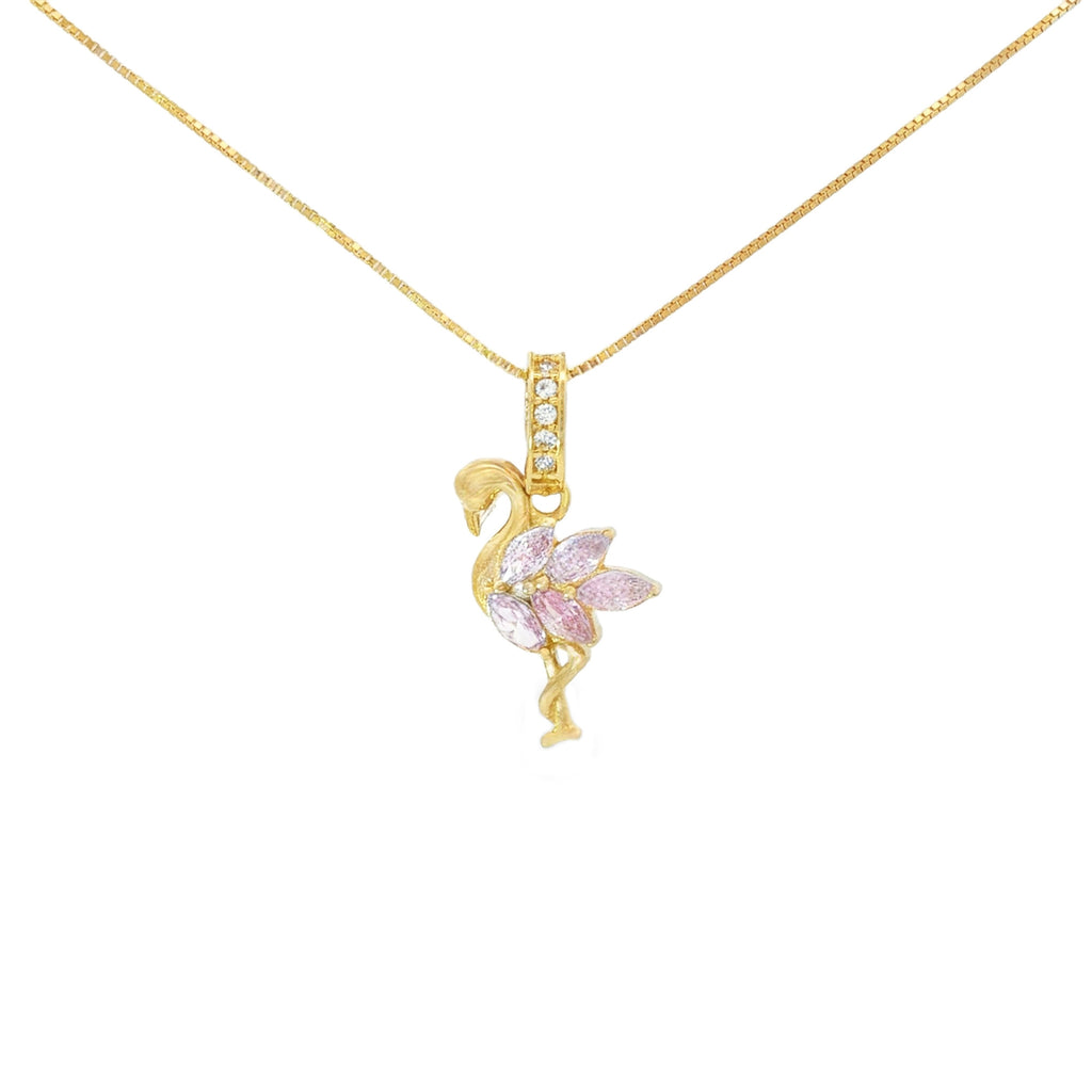 DIJE FLAMENCO ZIRCÓN ROSA
