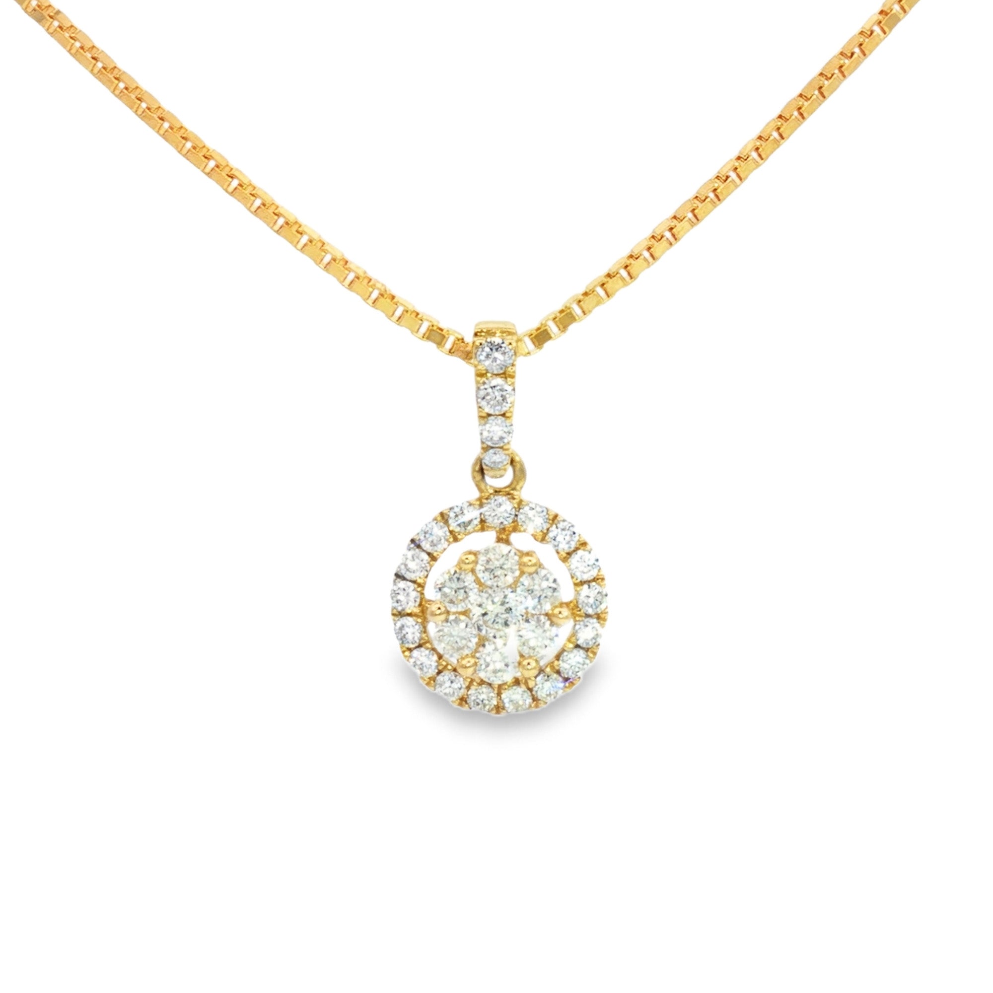 DIJE FLOR CON DIAMANTES