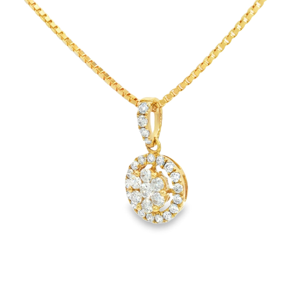 DIJE FLOR CON DIAMANTES