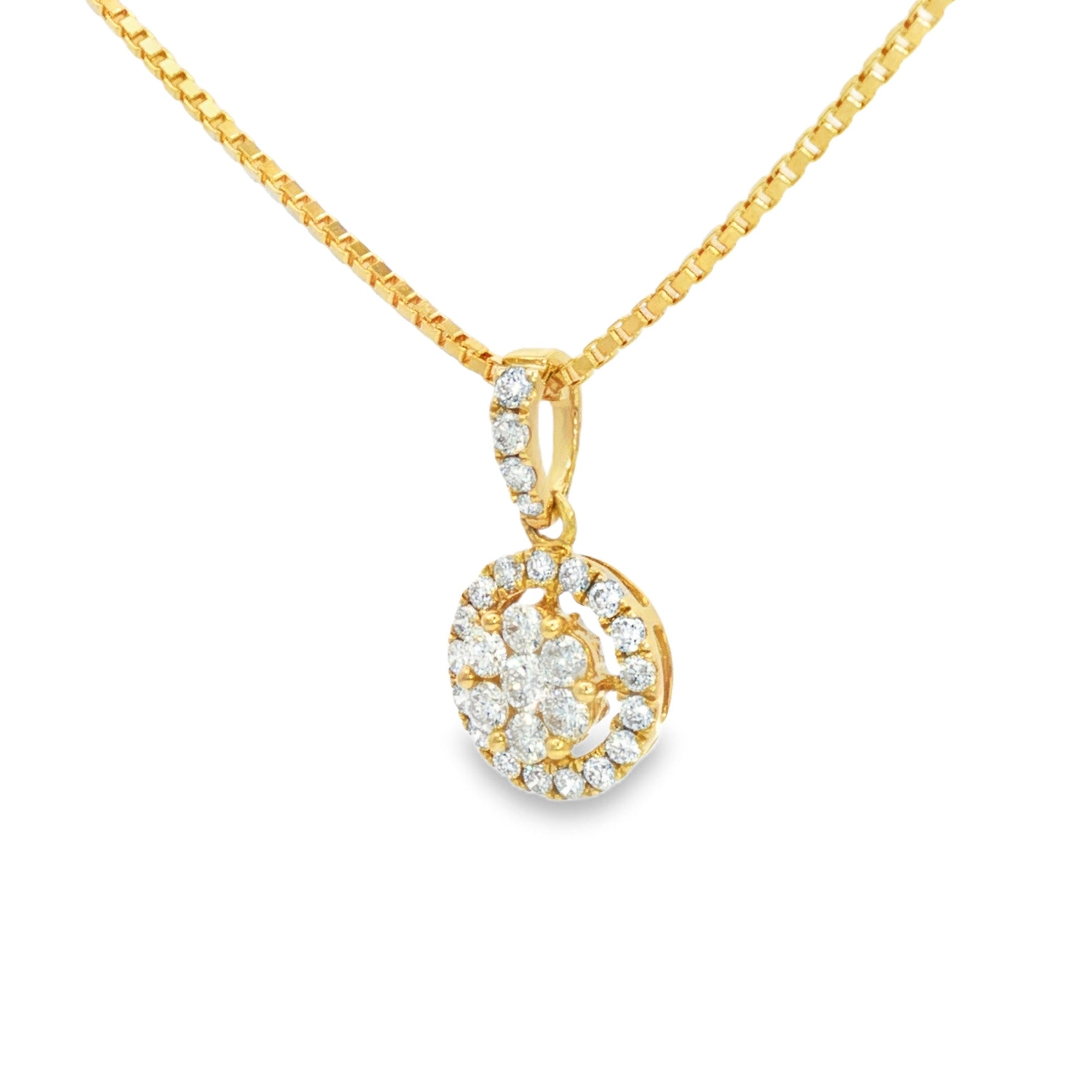 DIJE FLOR CON DIAMANTES