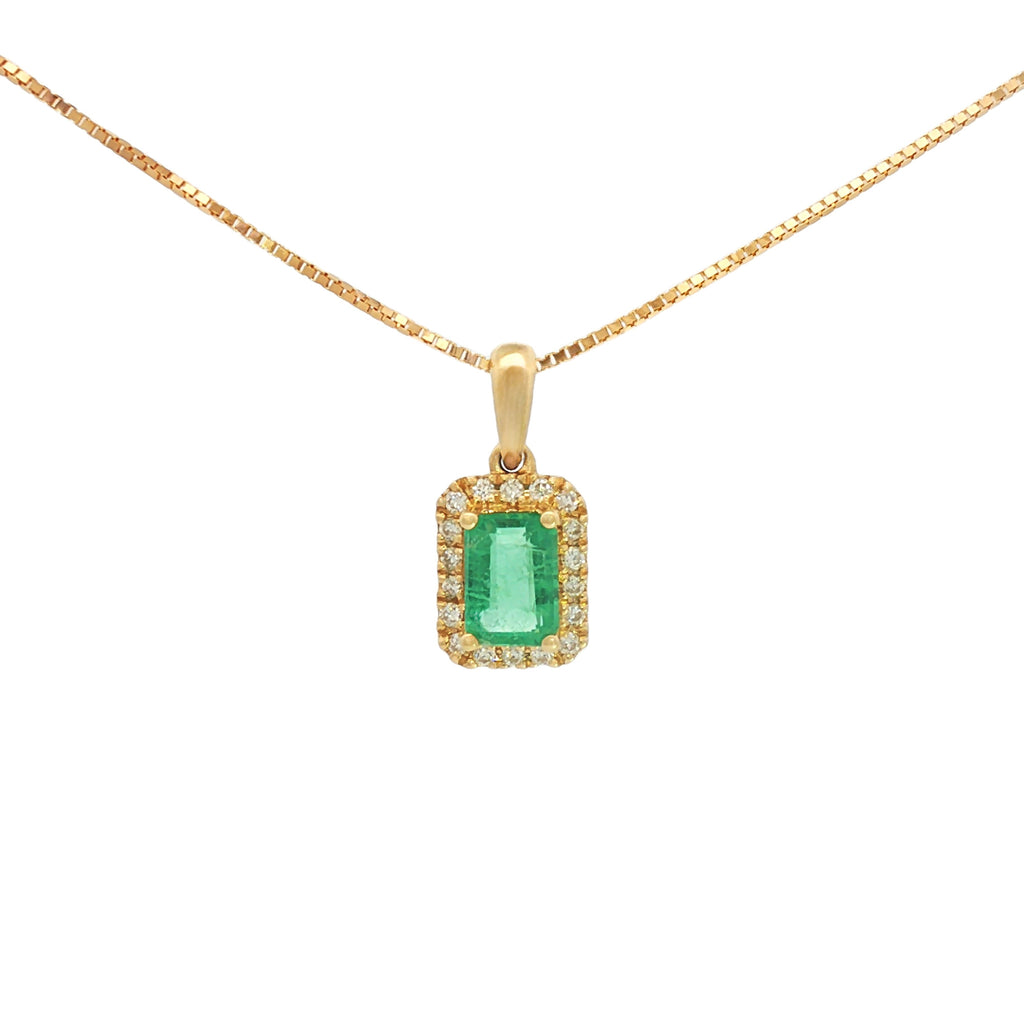 DIJE ESMERALDA Y DIAMANTES