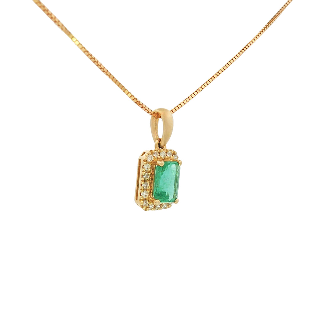 DIJE ESMERALDA Y DIAMANTES