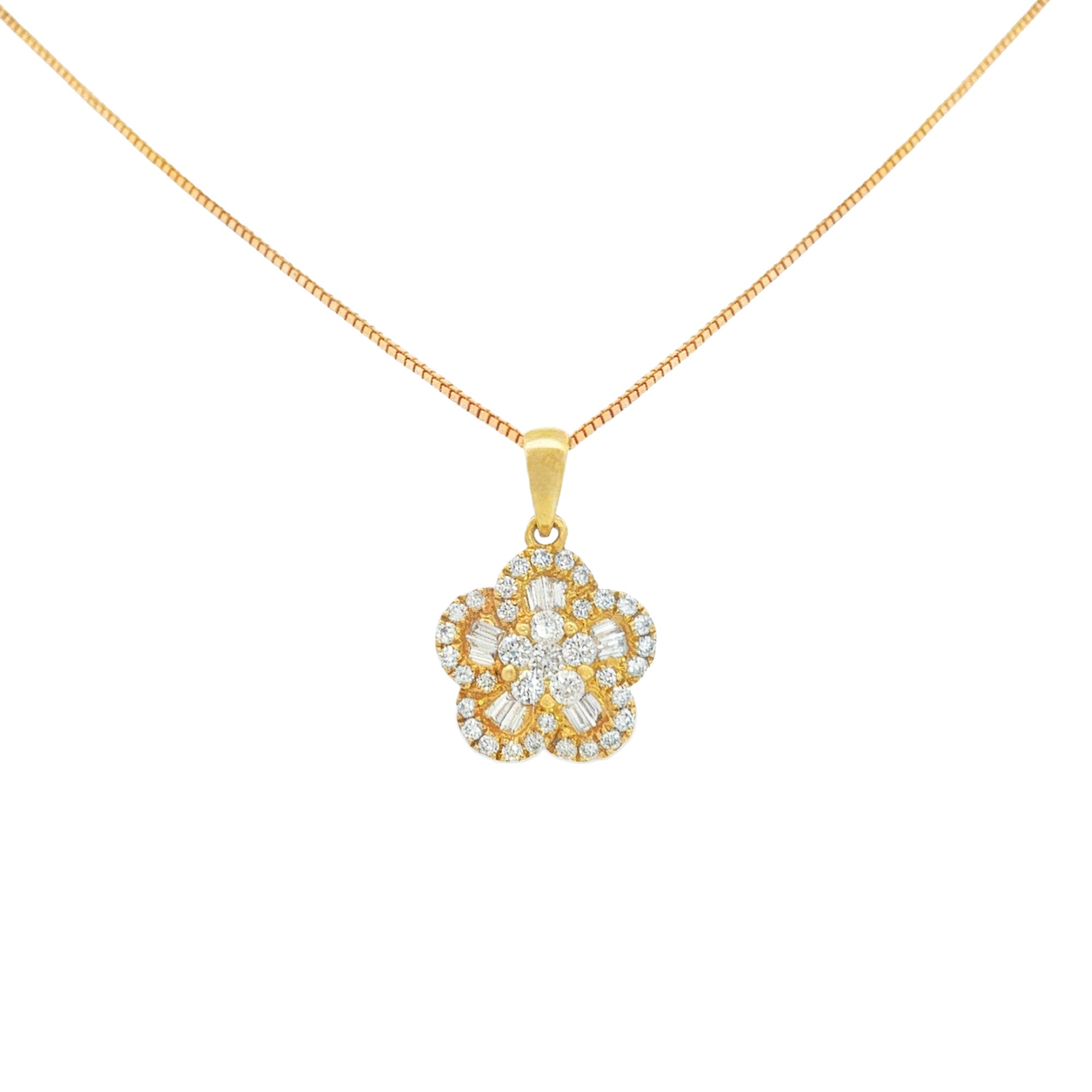 DIJE FLOR CON DIAMANTES