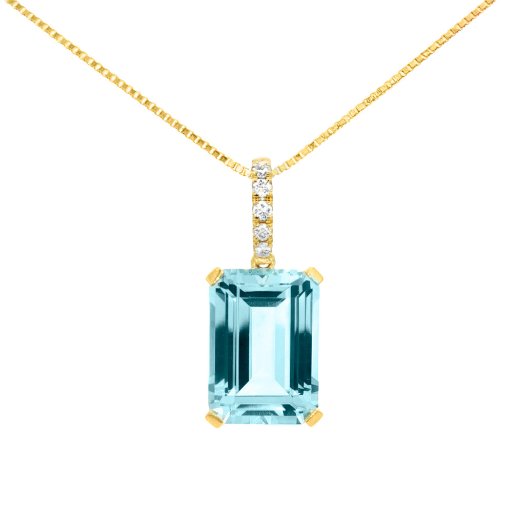 DIJE RECTANGULAR TOPACIO DIAMANTE