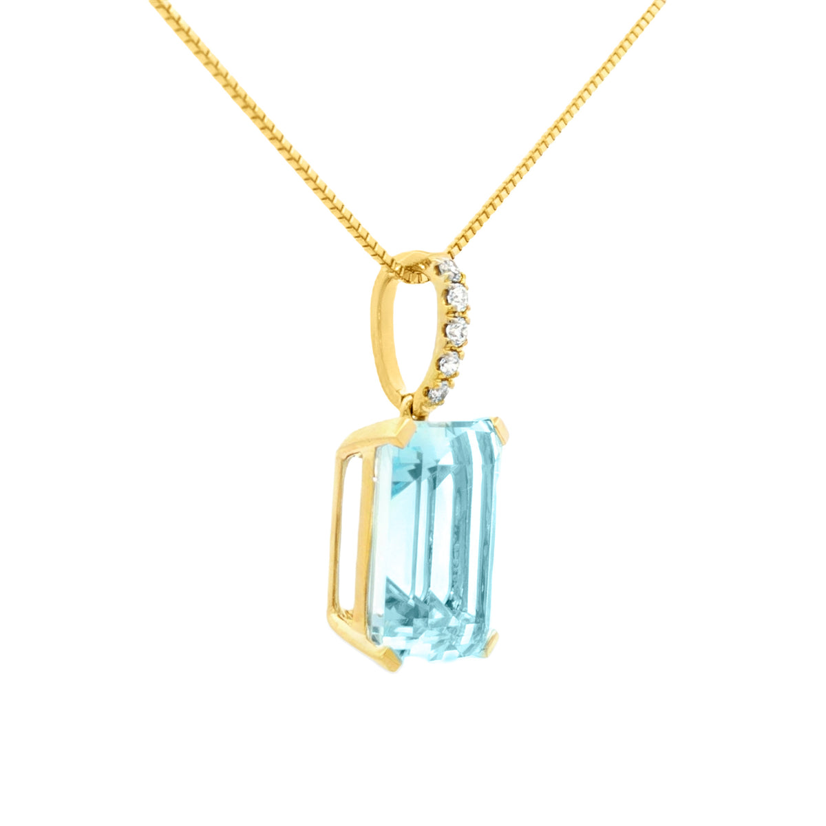 DIJE RECTANGULAR TOPACIO DIAMANTE