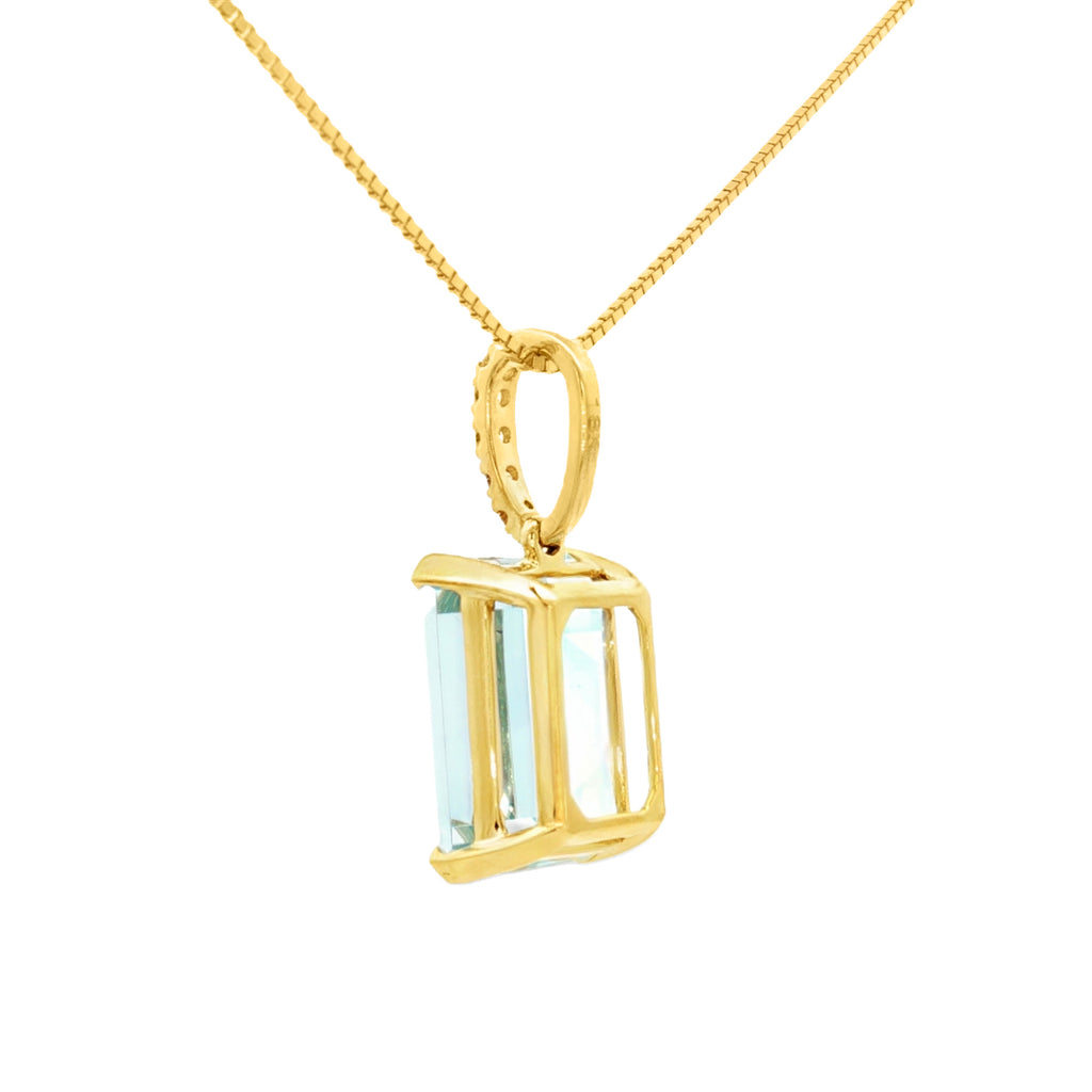 DIJE RECTANGULAR TOPACIO DIAMANTE