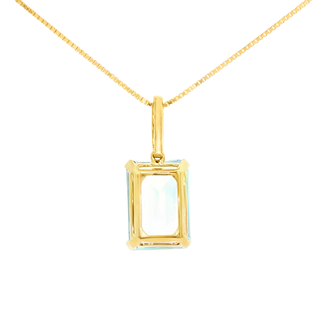 DIJE RECTANGULAR TOPACIO DIAMANTE