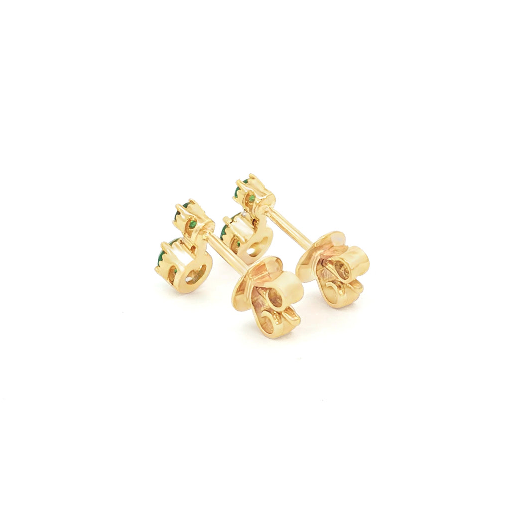 ARETES ESMERALDAS CON DIAMANTES