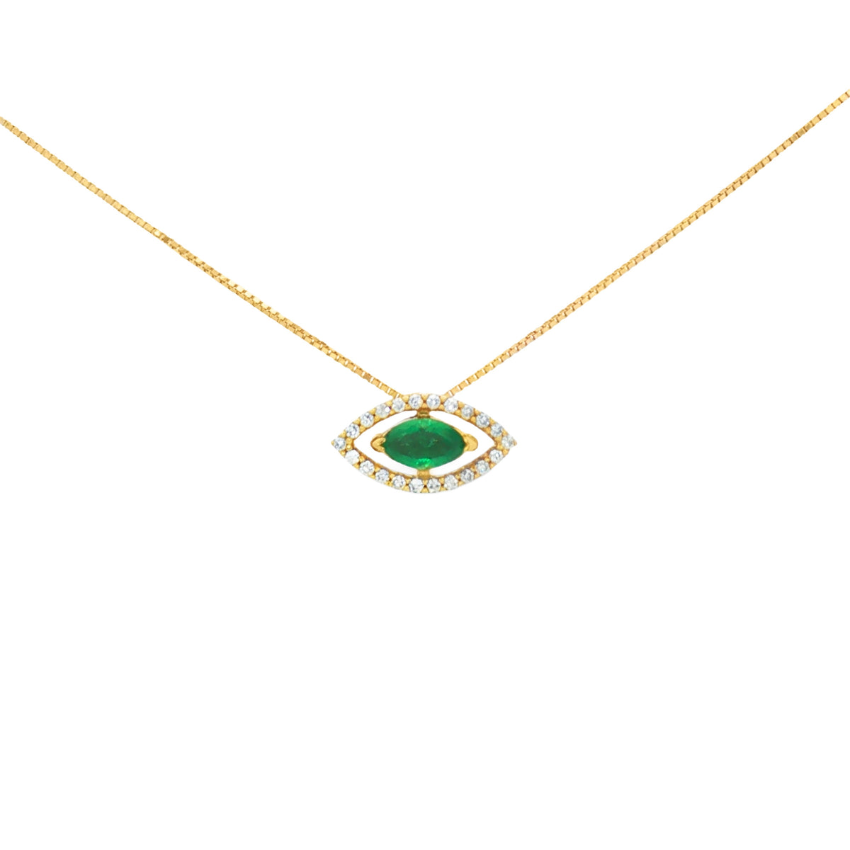 DIJE ESMERALDA MARQUISE Y DIAMANTES