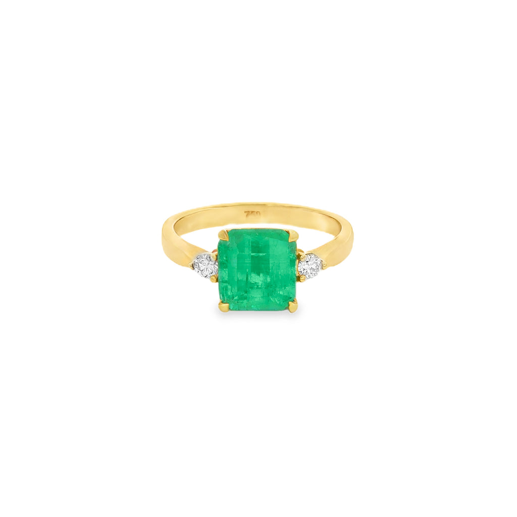 ANILLO CUADRADO DE ESMERALDA