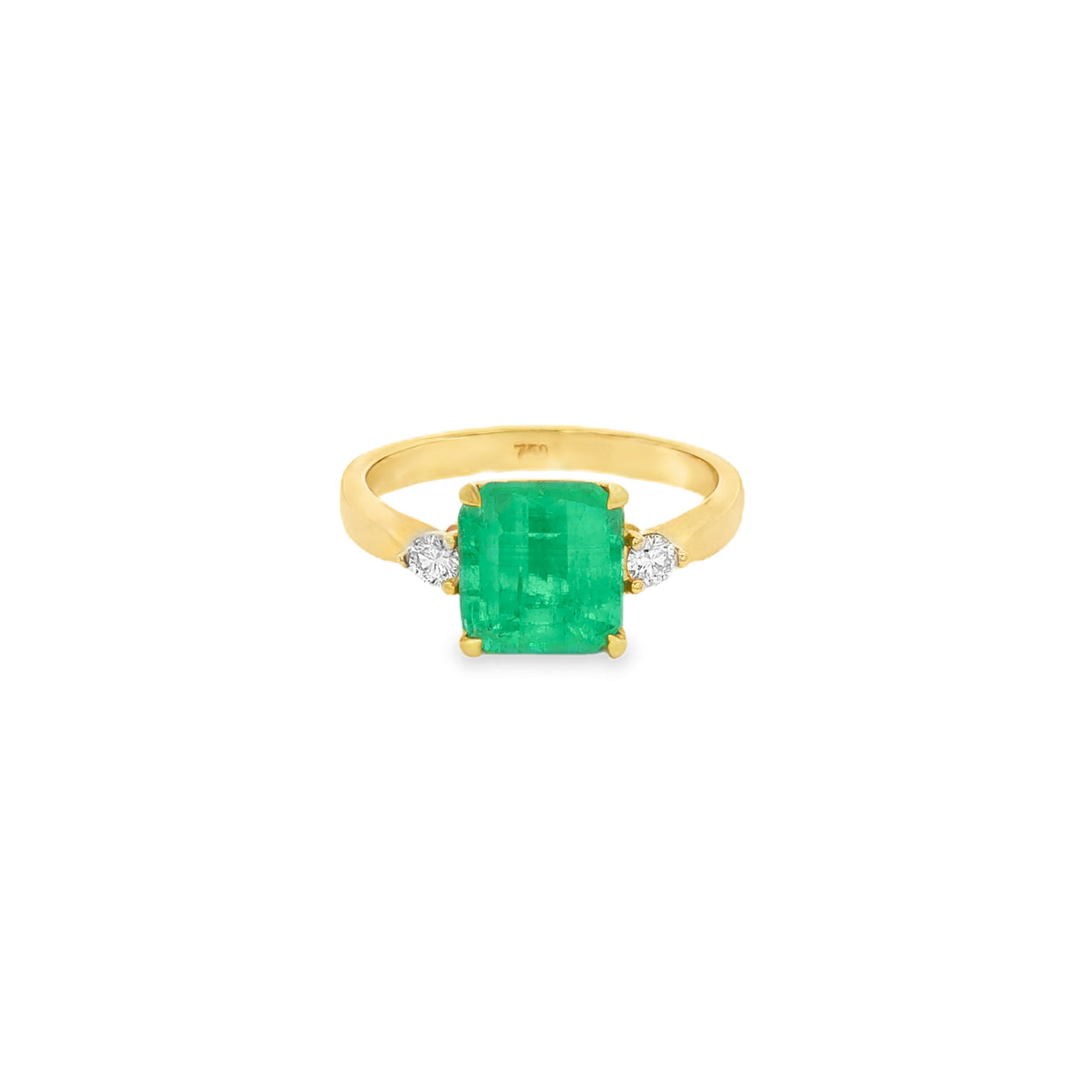 ANILLO CUADRADO DE ESMERALDA