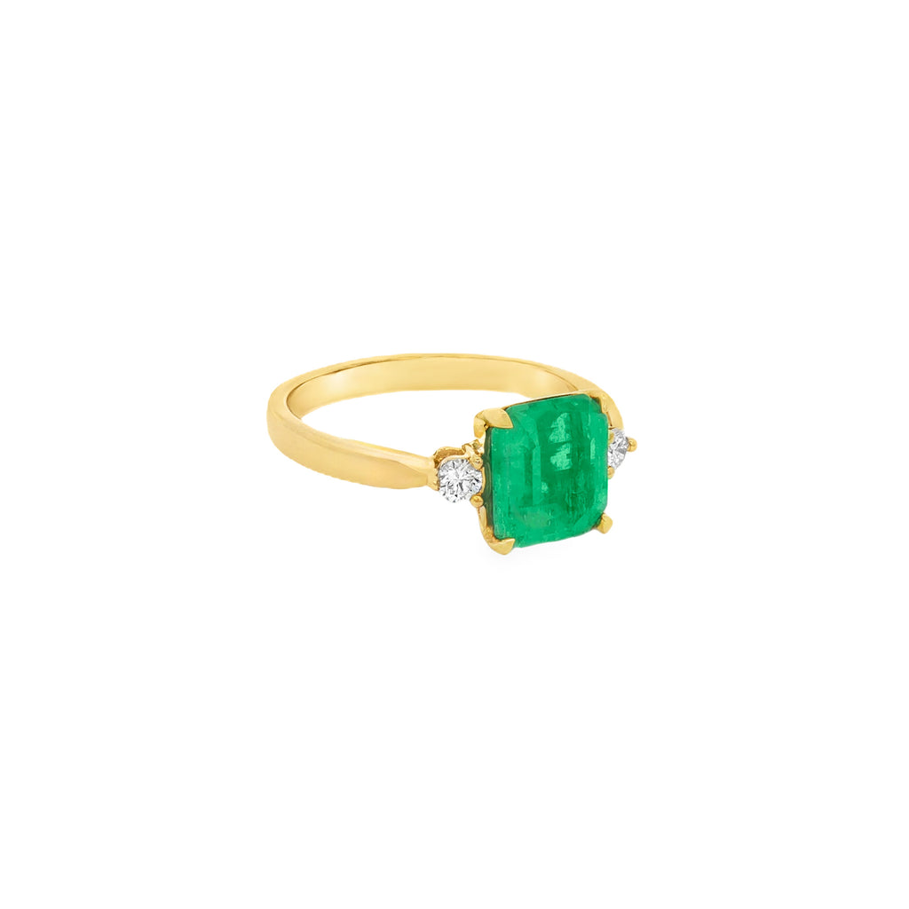 ANILLO CUADRADO DE ESMERALDA