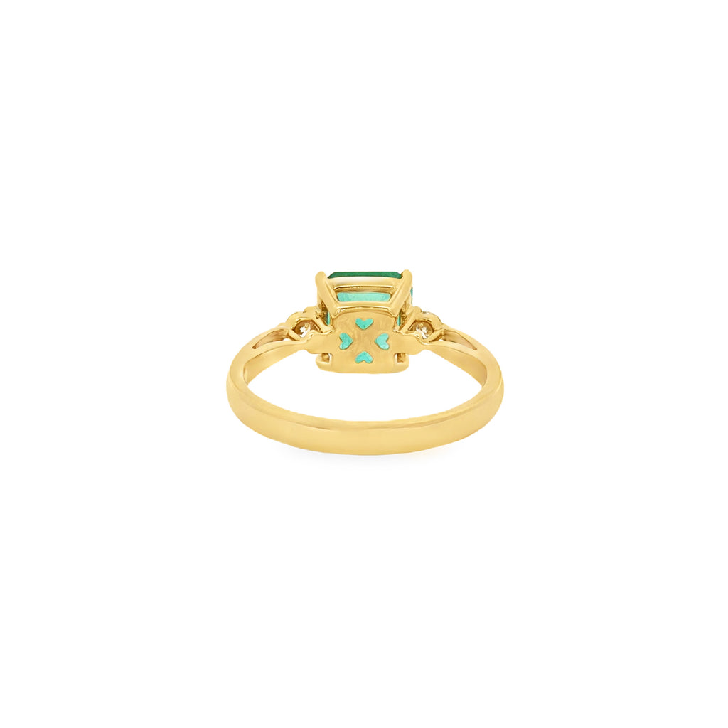 ANILLO CUADRADO DE ESMERALDA