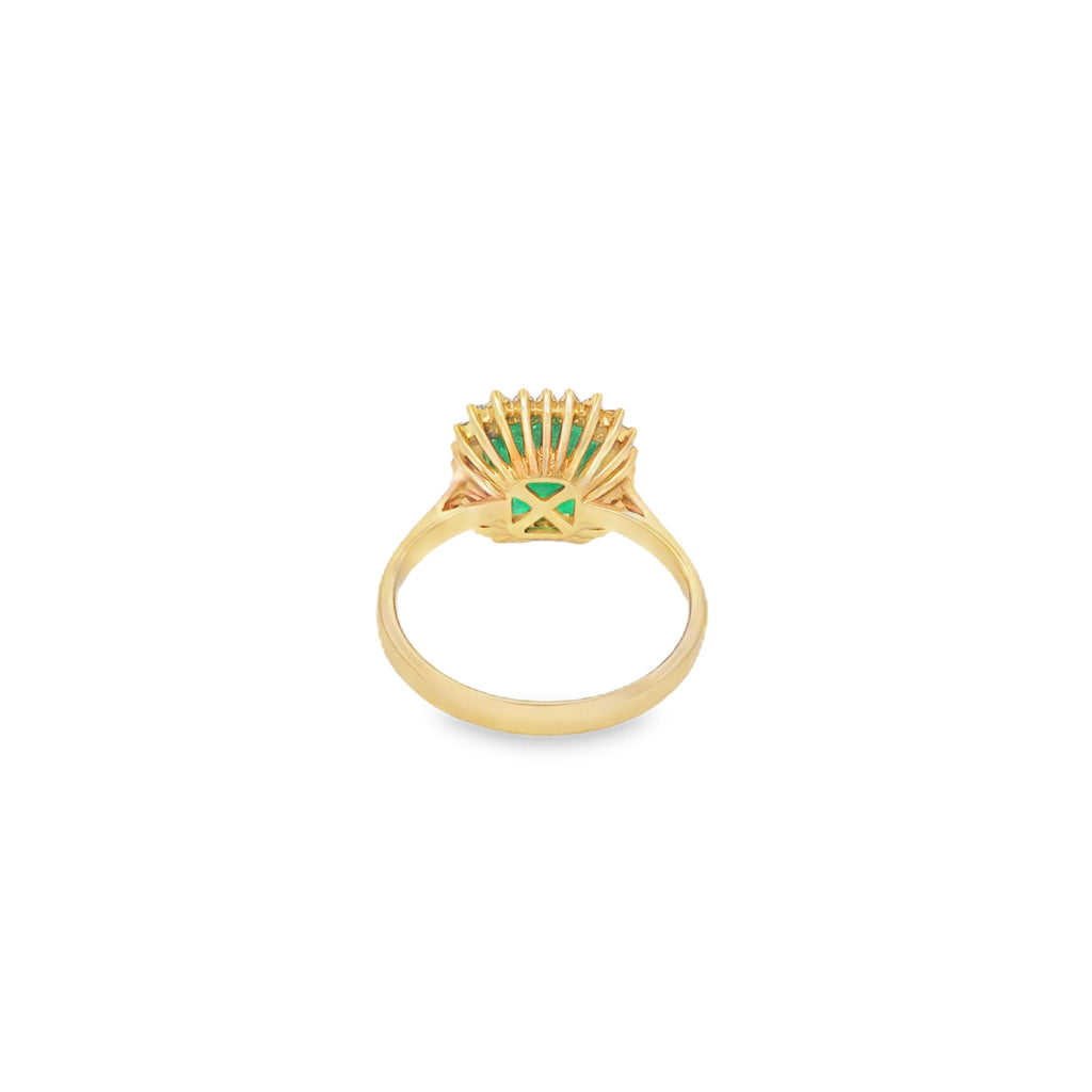 ANILLO CON ESMERALDA Y DIAMANTES