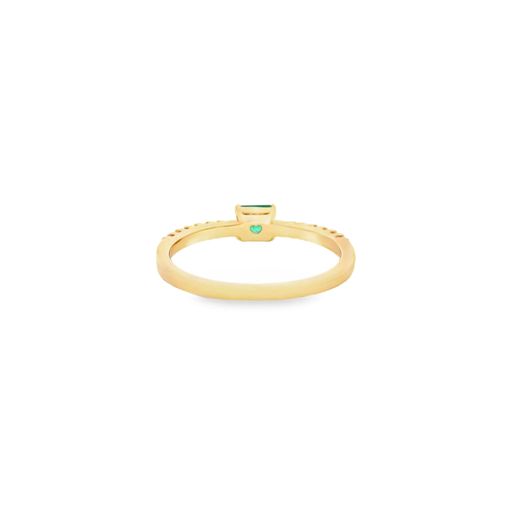 ANILLO CON ESMERALDA Y DIAMANTES