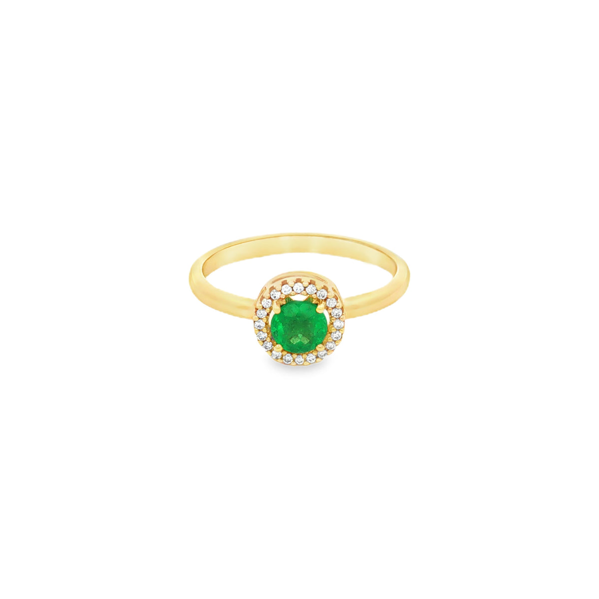 ANILLO CON ESMERALDA Y DIAMANTES