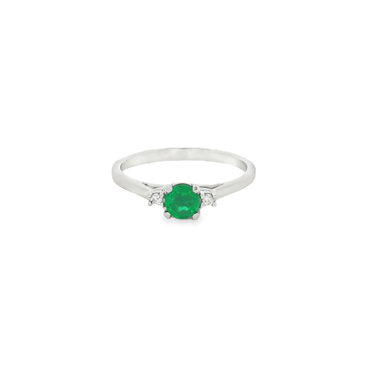 ANILLO CON ESMERALDA Y DIAMANTES
