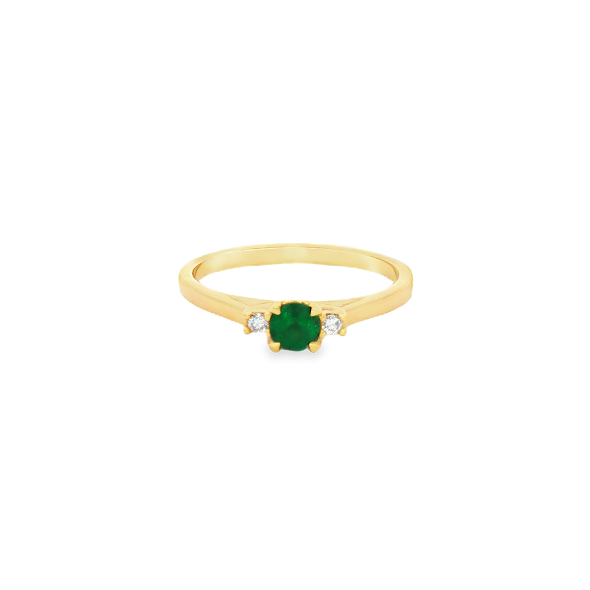 ANILLO CON ESMERALDA Y DIAMANTES