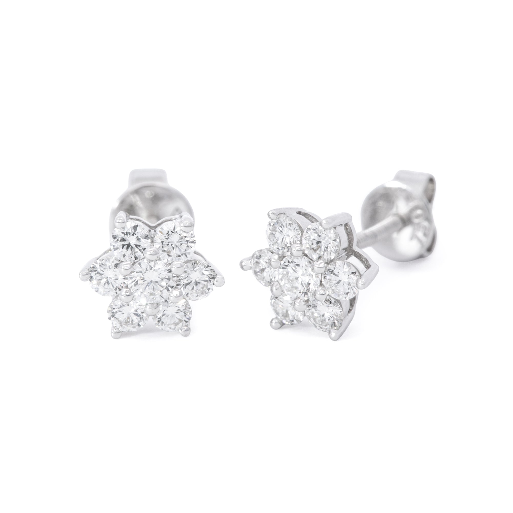 ARETES FLOR DIAMANTES