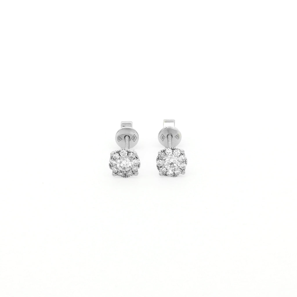 ARETES FLOR DE DIAMANTES
