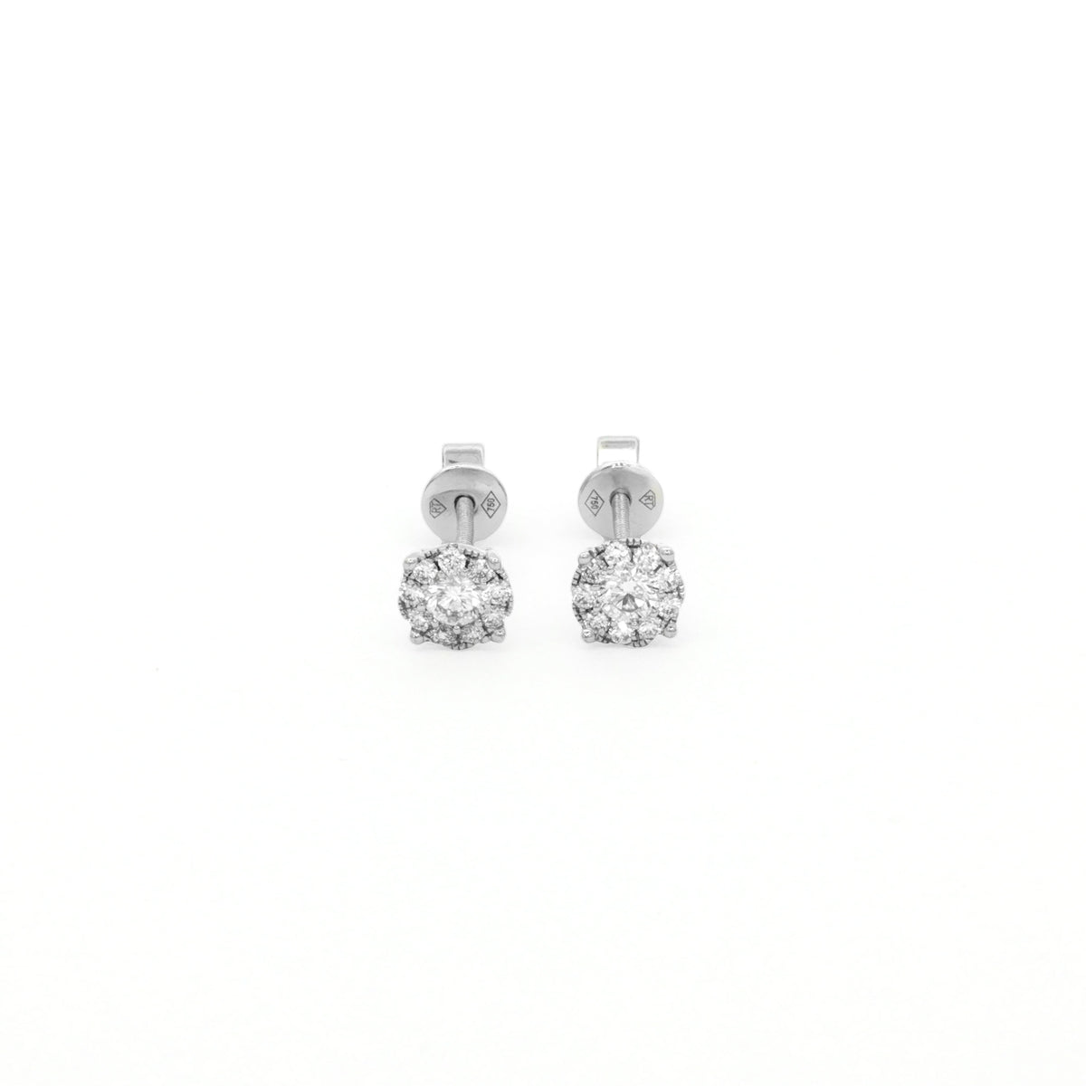 ARETES FLOR DE DIAMANTES