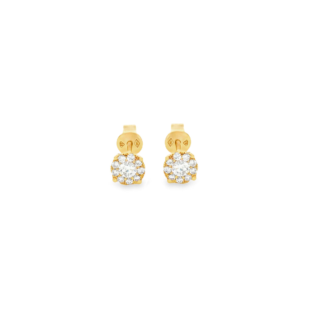 ARETES FLOR CON DIAMANTES