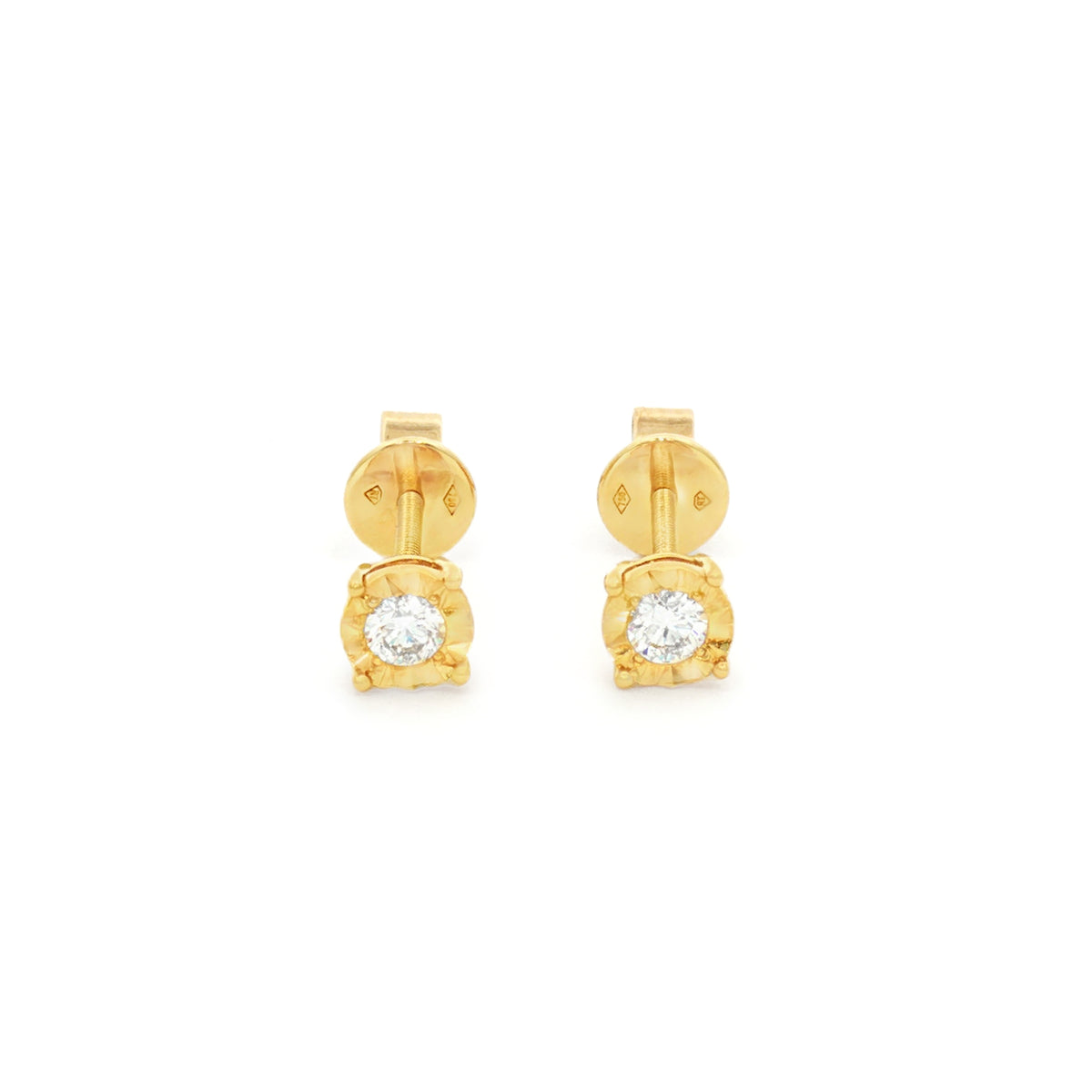 ARETES REDONDOS CON DIAMANTES