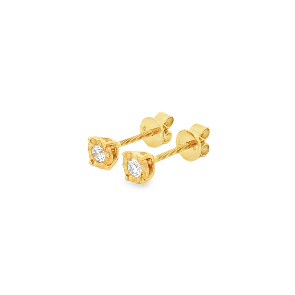ARETES REDONDOS CON DIAMANTES