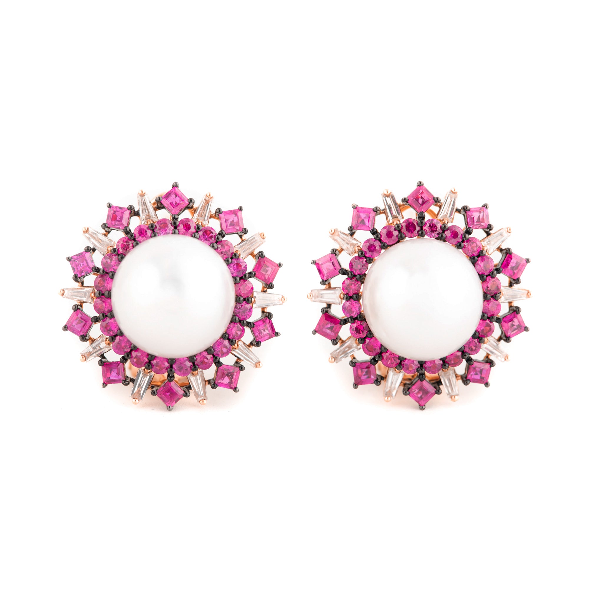 ARETES FLOR PERLA