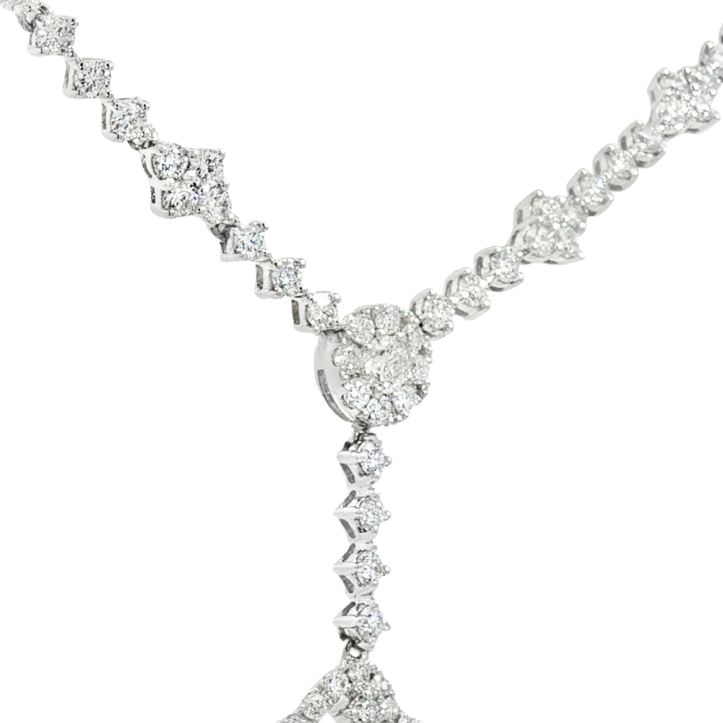 GARGANTILLA GOTA DE ESMERALDA Y DIAMANTES