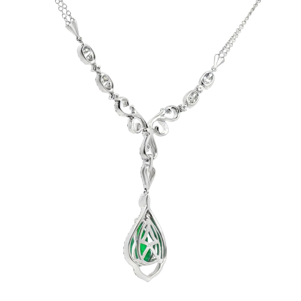 GARGANTILLA CON ESMERALDA Y DIAMANTES