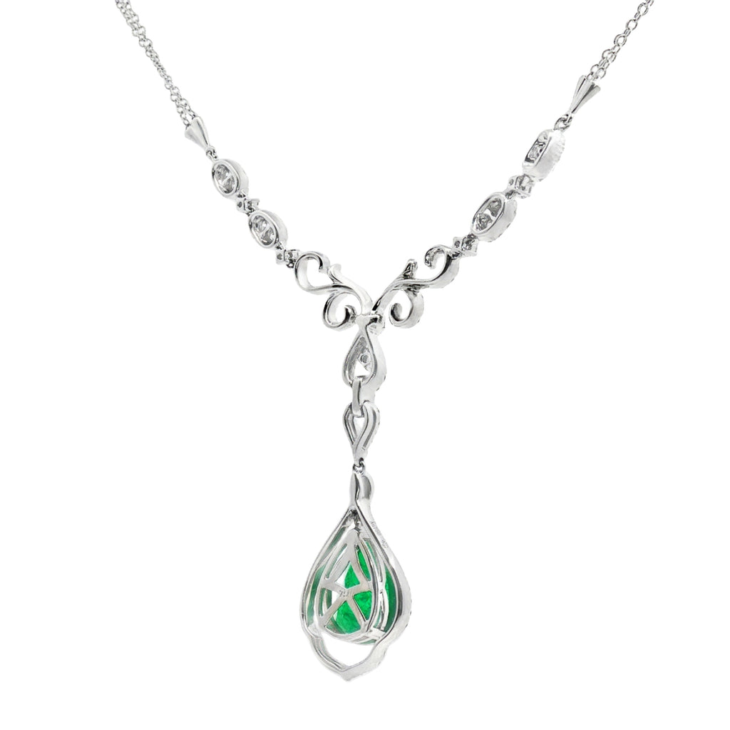 GARGANTILLA CON ESMERALDA Y DIAMANTES